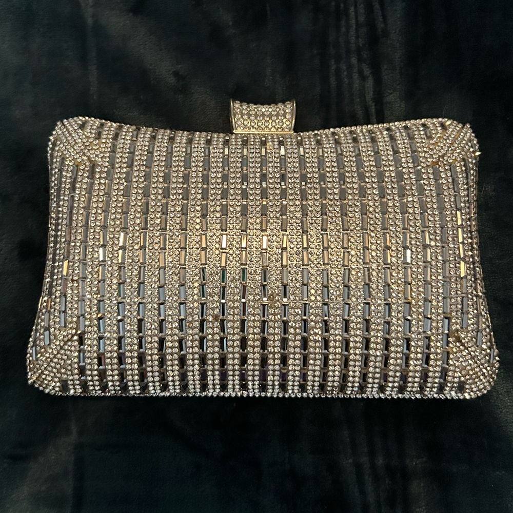Elegant Prezzo Silver Clutch Bag Sparkley handbag/purse
